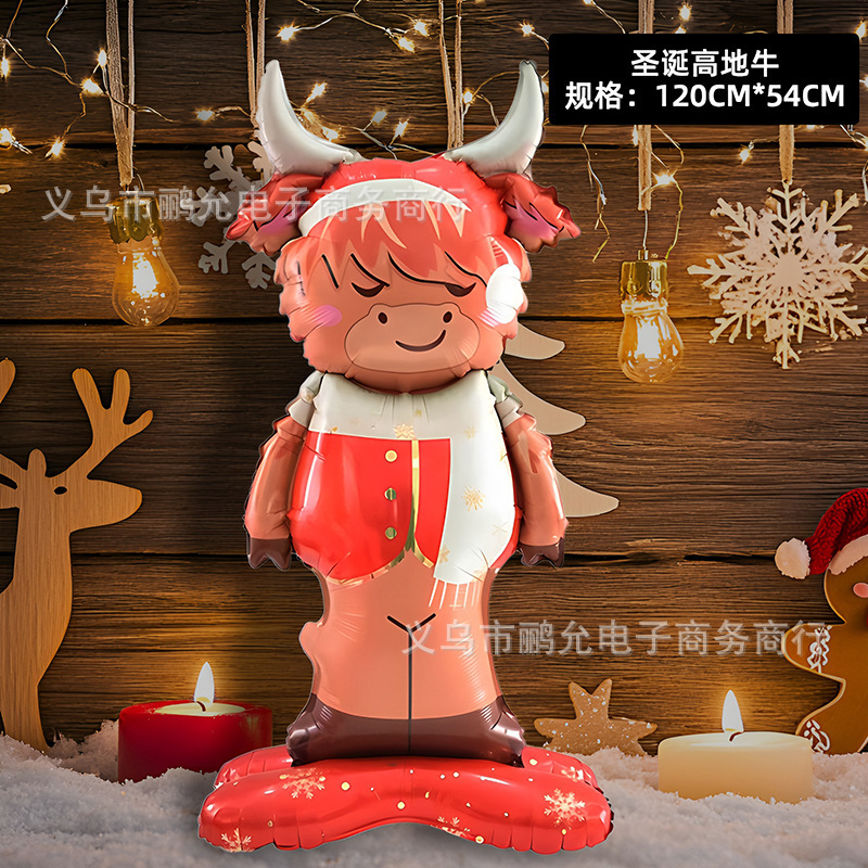 跨境圣诞气球大合集站立圣诞树老人雪人圣诞树新年节日布置铝箔气|undefined