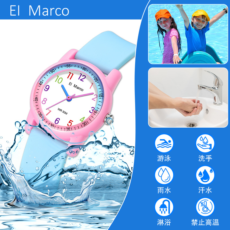 Waterproof children's quartz travel children's watch