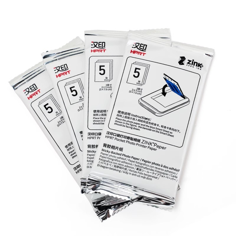 Papel fotográfico de retroceso fotográfico de tres pulgadas ZINK original MT53