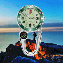 登山扣表经典水鬼石英表夜光运动用表工作学习计时表背包挂表腰表