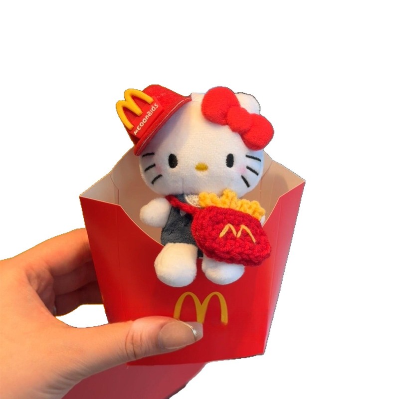 かわいい漫画の愛の小麦フライドポテトぬいぐるみ人形バッグペンダントキーホルダー車のバッグペンダント|undefined