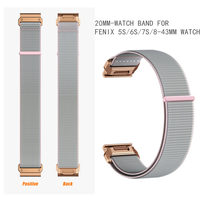 Suitable for Garmin Fenix5S Feinixi Nylon Wristband Fenix6S/7S/8-43Mm Woven Quick Release Strap