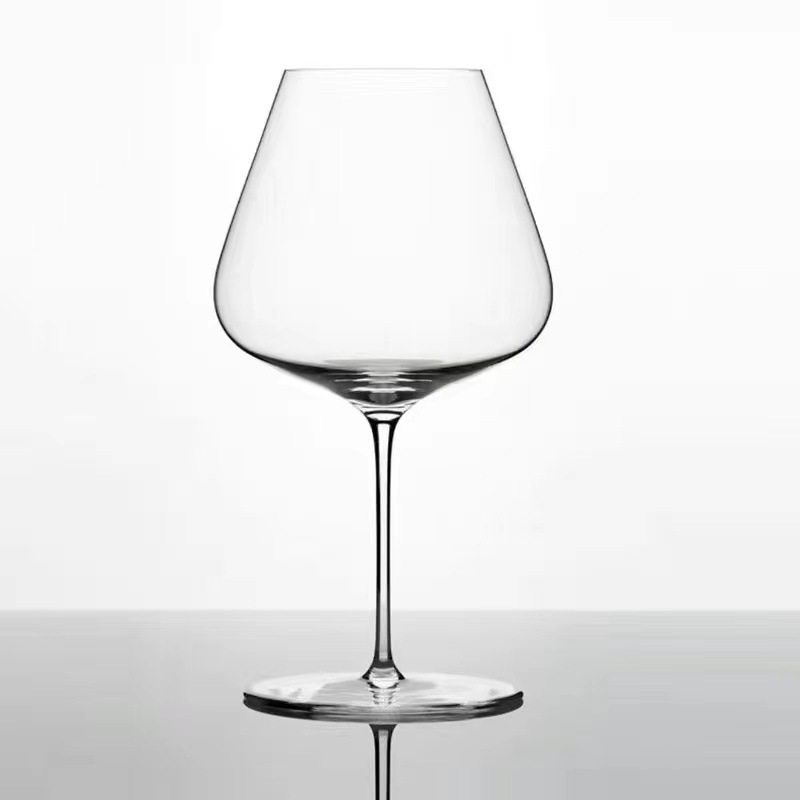Taza de vino tinto de cristal ultrafino sin plomo hecha a mano con copa de techo de calidad nacional