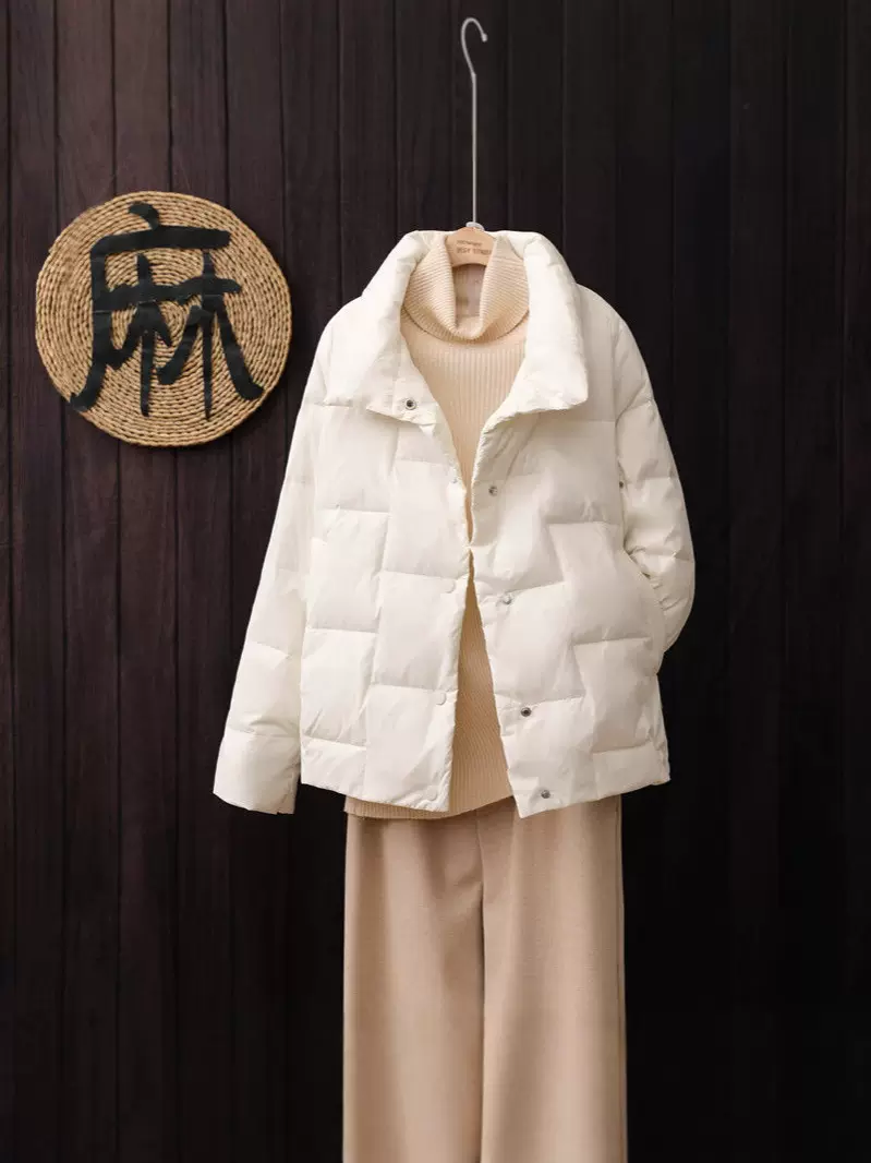 跨境打底秋冬新款轻薄羽绒服女士短款时尚轻便大码宽松外套潮