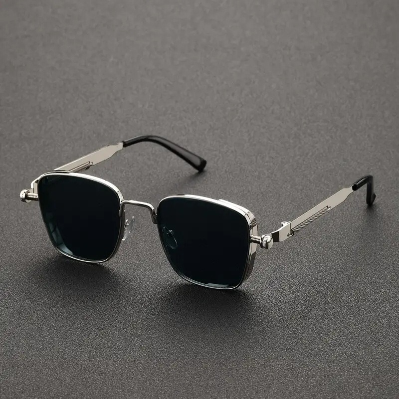 Metal European and American New Retro Box Steampunk Men's Sunglasses Fashion Personality Indian Sunglasses Wholesale