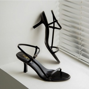 Women's Sandals 2023 New Summer Internet Celebrity High Heel High Heels with Buckle Strap High Heels Sexy Open Toe Korean Style Sandals