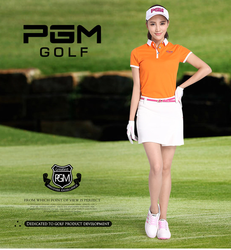Váy golf nữ hakama dây kéo thời trang xếp ly lót an toàn — Qz012 màu cam, Qz012 màu đỏ hoa hồng, Qz012 màu trắng, QZ012 màu xanh lam chi tiết 6