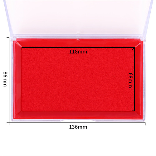 Deli 9864 quick-drying ink pad 137*88mm transparent shell square financial stamp ink pad office supplies wholesale