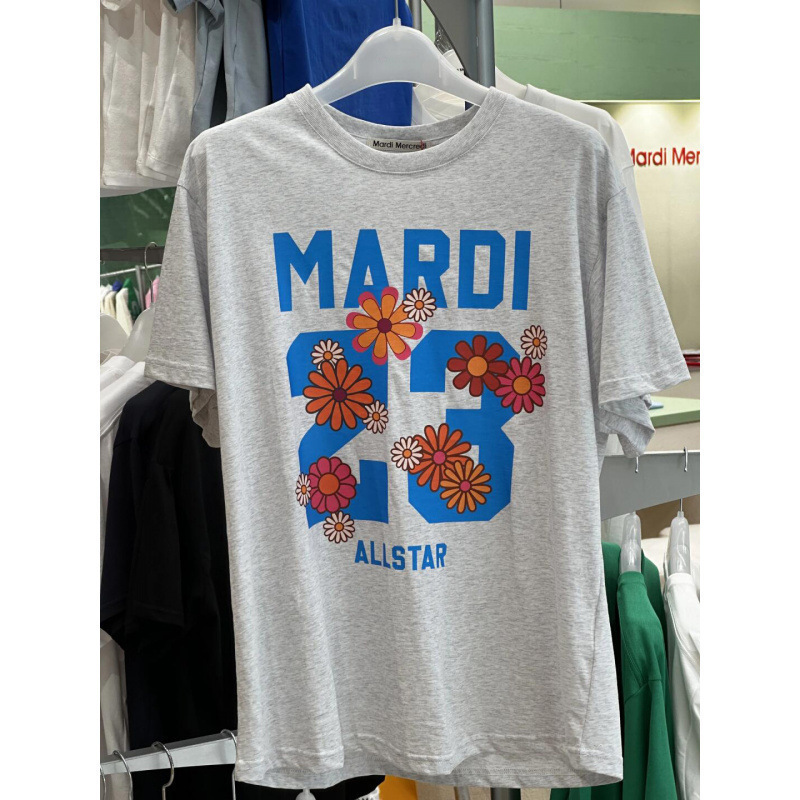 【カウンター品質】韓国マルディトレンドブランド半袖Tシャツリトルデイジードーマンプリントラウンドネックピュアコットンクロスボーダー|undefined