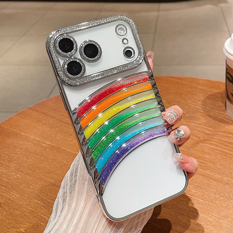 Colorful Liquid Sand Phone Case For Iphone 17 With Lens Protection_voghion.com