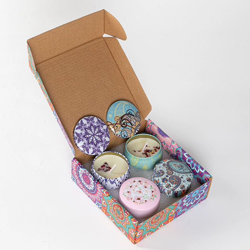 Ароматическая свеча из соевого воска в gift box набор, многоароматический 2/4/6/8/9/12 шт. варианты