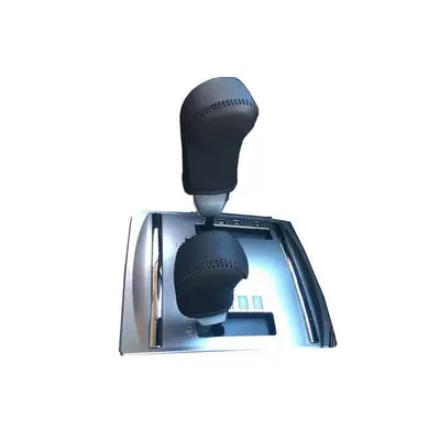 Suitable for Mitsubishi (imported) Pajero V93/V97 Pajero Sport gear shift cover, gear lever cover, gear knob cover (Sürətlər qutusu və əl tormozu başlıqları) - single-black-leather-with-black-stitching