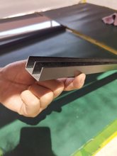 瓷砖橱柜E型双封边山字铝合金封边打灶铝型材黑色小山槽收口卡槽