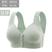 恰灵巧8802大码薄款固定杯前开扣内衣女无钢圈背心式全罩杯文胸罩