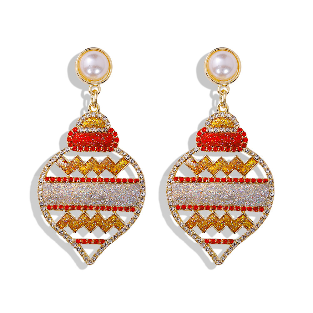 Weihnachten Cartoon-Stil Übertrieben Neuheit Diamant Legierung Künstliche Edelsteine Ohrringe display picture 16