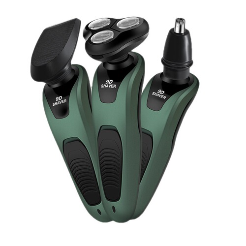 618 electric shaver 8d green 9D multifunctional men's shaver full body washable USB car charging beard shaver