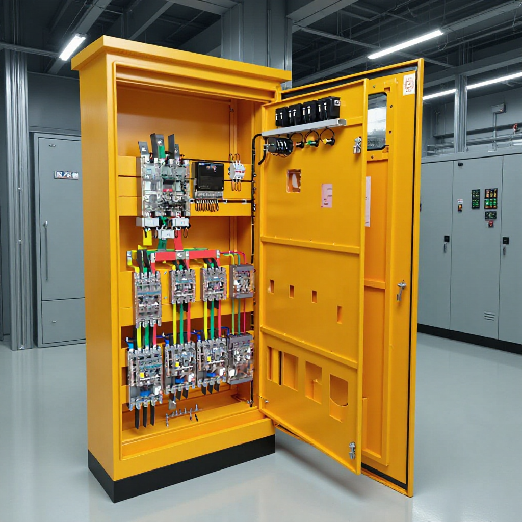 成套一级二级户外防雨工地临时建筑工程配电柜塔吊低压黄色配电箱