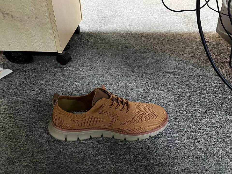 Giày thể thao nam buộc dây nhẹ thoáng khí chất liệu dệt kim size lớn — 8810 hồng, 8810 kaki, 8810 kaki đen, 8810 màu trắng chi tiết 2