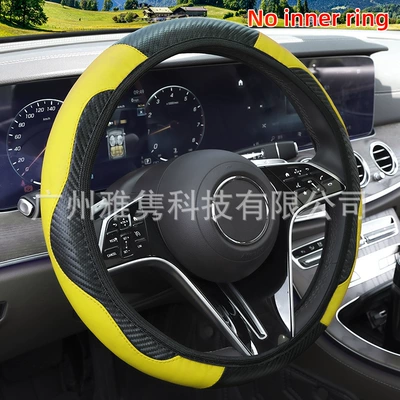 Cover Wholesale, Steering wheel cover - black-and-yellow-38cm