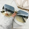 Two-color advanced fashionable trend sunglasses, 2023 collection, gradient, high-quality style, internet celebrity