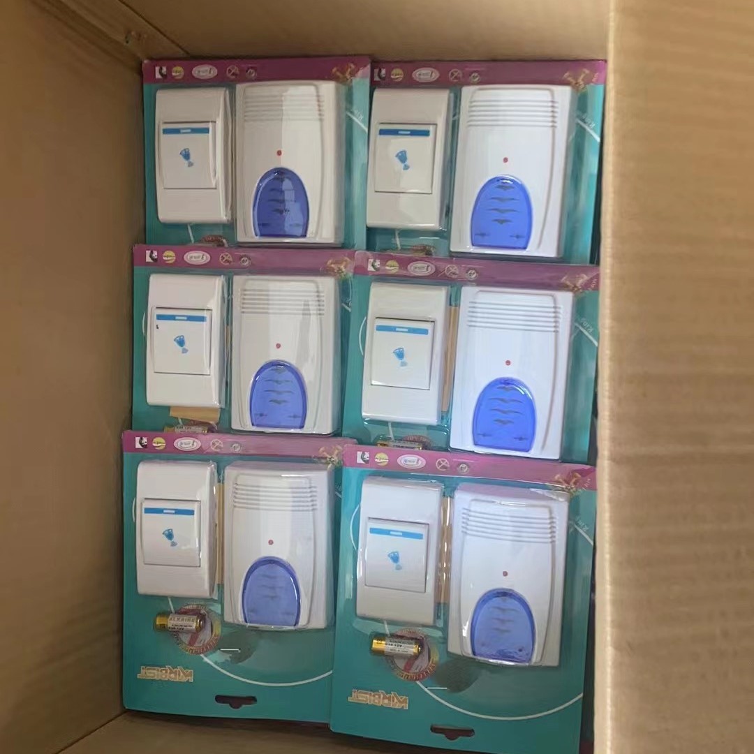 智能防水无线家用门铃呼叫器紧急遥控门铃直流电不插电一拖一拖二