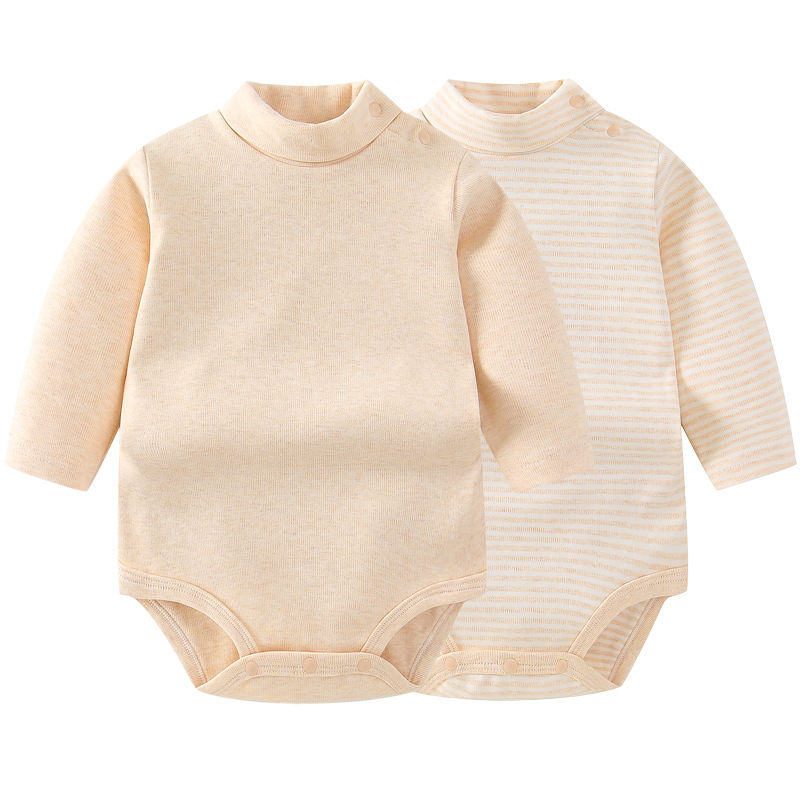 2-pack turtleneck (apricot + apricot stripes)
