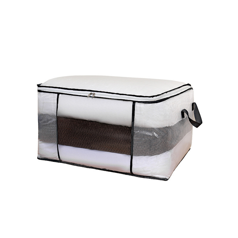 bolsa de almacenamiento a prueba de moho a prueba de humedad a prueba de agua gran capacidad de acabado de ropa de transporte de equipaje edredón ropa caja de almacenamiento transparente