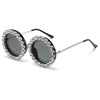 Stage glasses flash diamond box color lens diamond diamond sunglasses sunglasses female Patty party to interpret bars