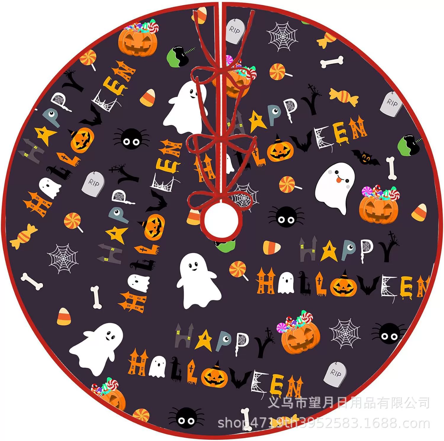 Кроссбордная сеkс Halloween елочная юбка новая фланелевая линя рождественские украшения тыква призрак летучая мышь черная кошка ведьма
