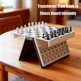 独立站创意3D Printed Chess Book 3D打印国际象棋书益智桌面游戏