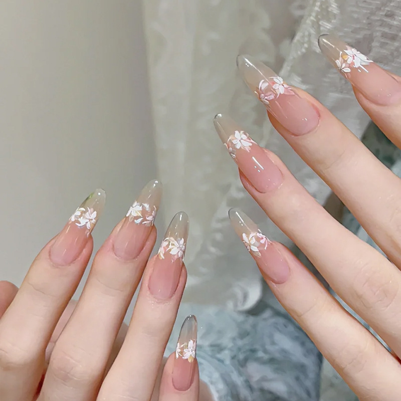 Wear armour high-grade fake nails new 30 pieces sweet flower handmade nail patch detachable fingernail piece Wear armour high-grade fake nails new 30 pieces sweet flower handmade nail patch detachable fingernail piece