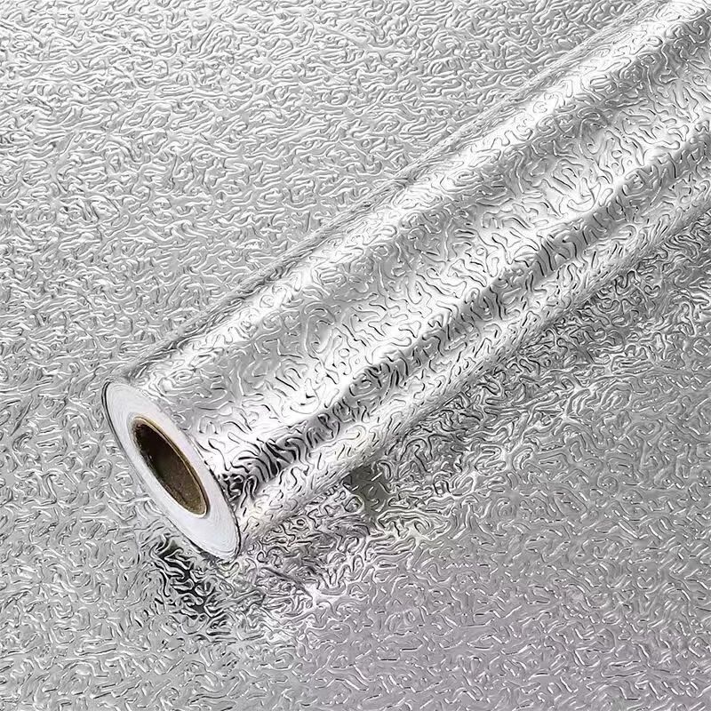 Kitchen Oil-Proof Stickers, High-Temperature Resistant, Waterproof and Moisture-Proof Self-Adhesive Wallpaper, Aluminum Foil Paper, Special High-Temperature Resistant and Waterproof Kitchen Oil-Proof Stickers, High-Temperature Resistant, Waterproof and Moisture-Proof Self-Adhesive Wallpaper, Aluminum Foil Paper, Special High-Temperature Resistant and Waterproof