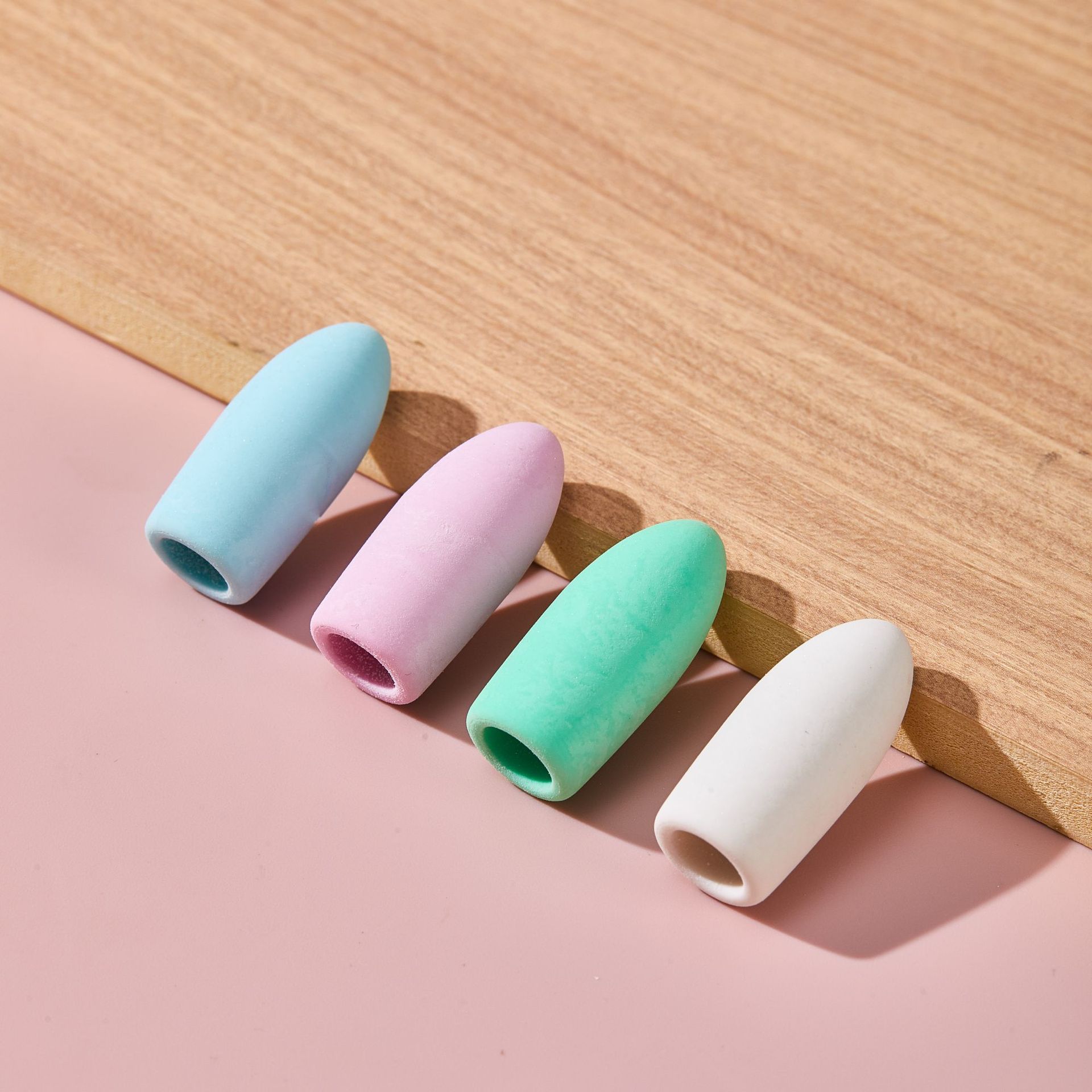 Cabeza de bala borradora cubierta de lápiz borradora cabeza de lápiz tapa borradora en cabeza de lápiz puede reemplazar artículos de estudiantes