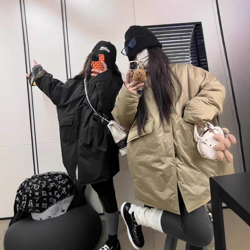 Women's Mid-Length down Jacket Popular Style 2025 New High-Quality Small-Sized High-End down Warm Jacket