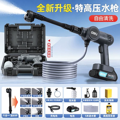 high-power rechargeable lithium battery, pressure-enhanced — Portable car washer - thundermax-top-of-the-line-high-performance-799999pa-high-pressure-washer-comes-with-a-toolbox-water-wax