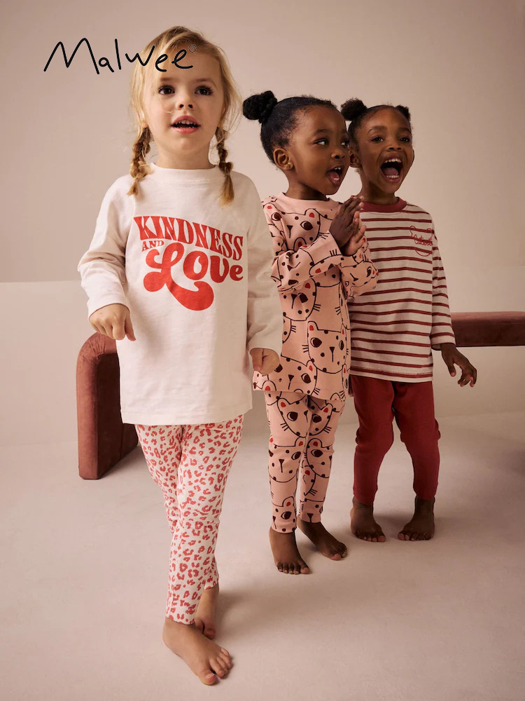 Trajes de niñas malwee transfronterizos otoño y invierno nuevos niños europeos y estadounidenses cuello redondo manga larga lindos dos juegos de niñas pequeñas
