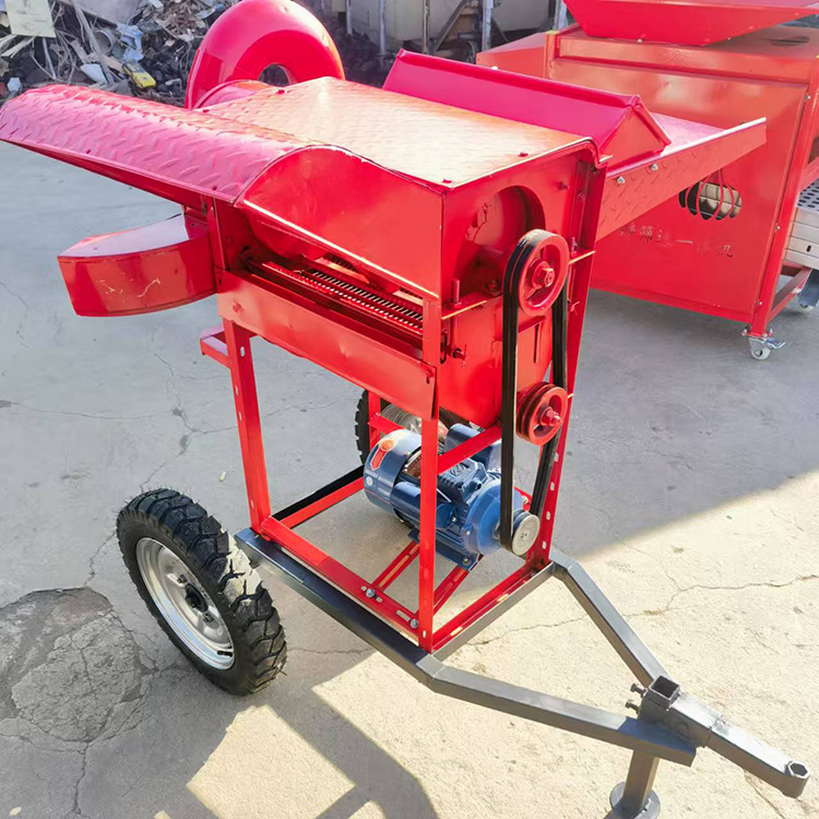 油菜籽脱粒机出口黄豆脱粒机家用稻谷打粒机新款50型稻麦脱粒机