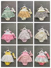 跨境裙哈0-24M花边外贸尾单小群哈无袖时装宝宝套头套两件套