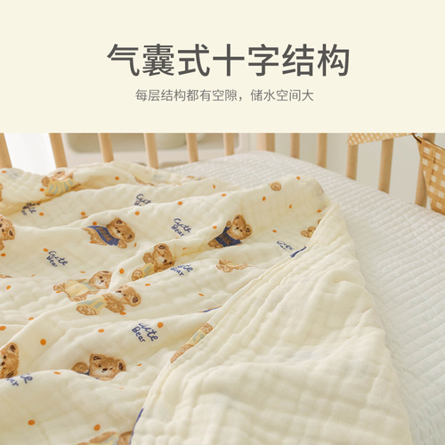 Baby bath towel, newborn baby, pure cotton, soft, newborn child, pure cotton gauze, absorbent bath towel, quilt wrap