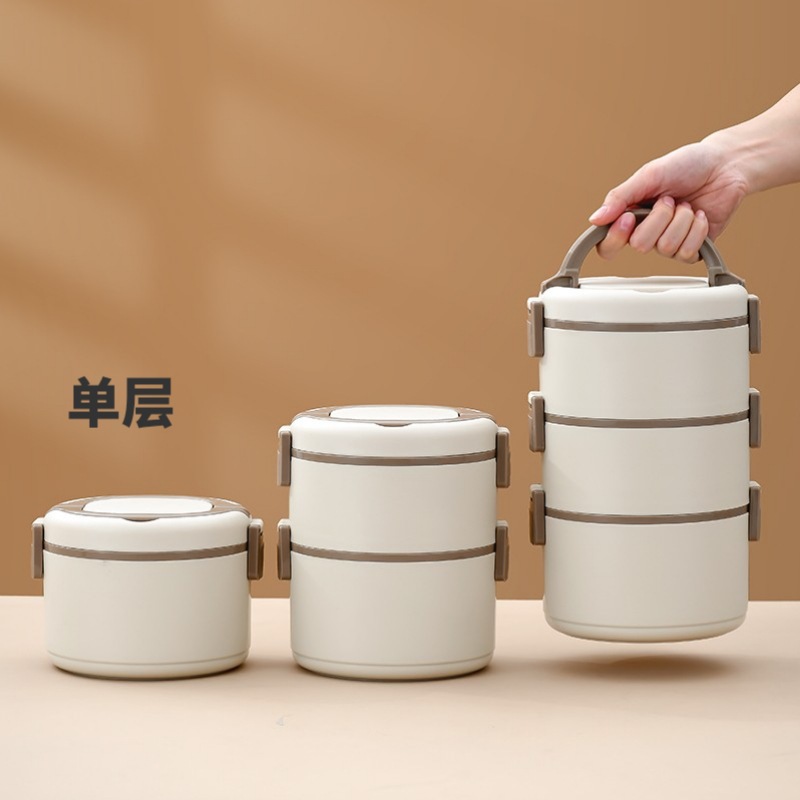 Hong kong ze nueva caja de almuerzo 304 de acero inoxidable sellada caja de almuerzo desmontable con tapa portátil de doble capa de tres capas caja de almuerzo