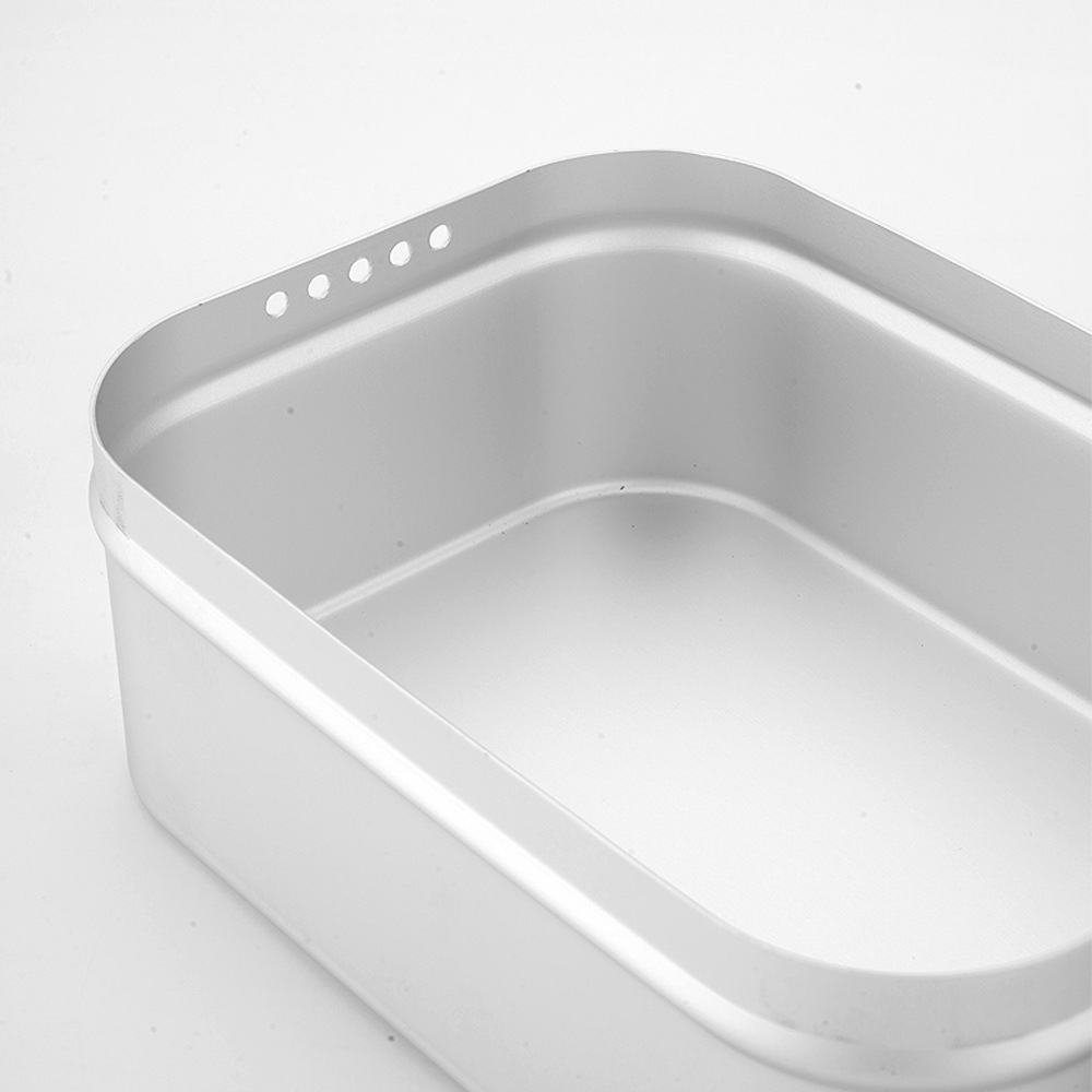 Alivio de presión de aluminio japonés caja de almuerzo al aire libre camping cocinar arroz caja de almuerzo portátil mango plegable caja de almuerzo