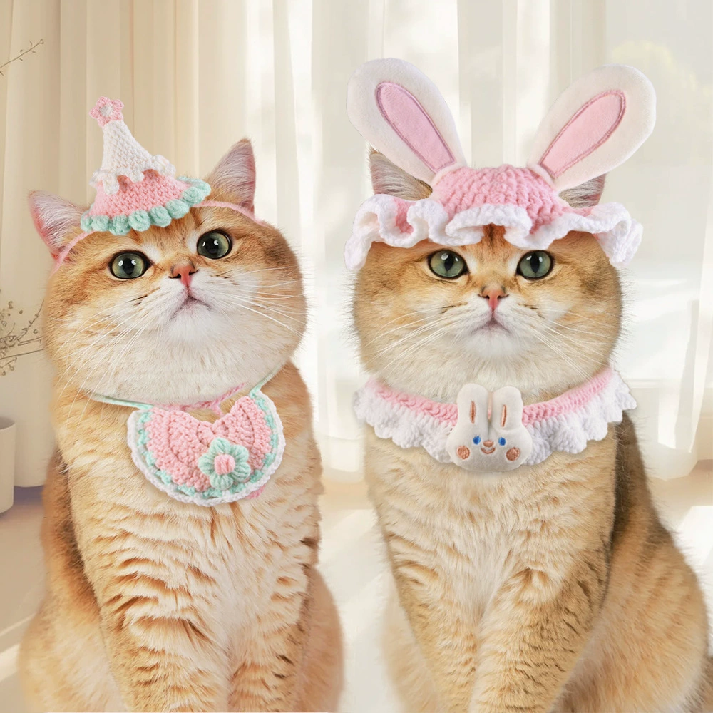 Домашние животные трикотажные шаровидные шапки из двух частей