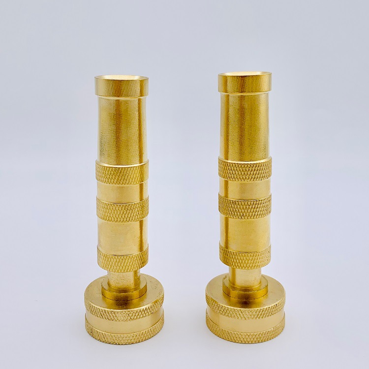 花园黄铜喷嘴浇花喷头园林灌溉枪头4寸喷枪浇水可调节水枪