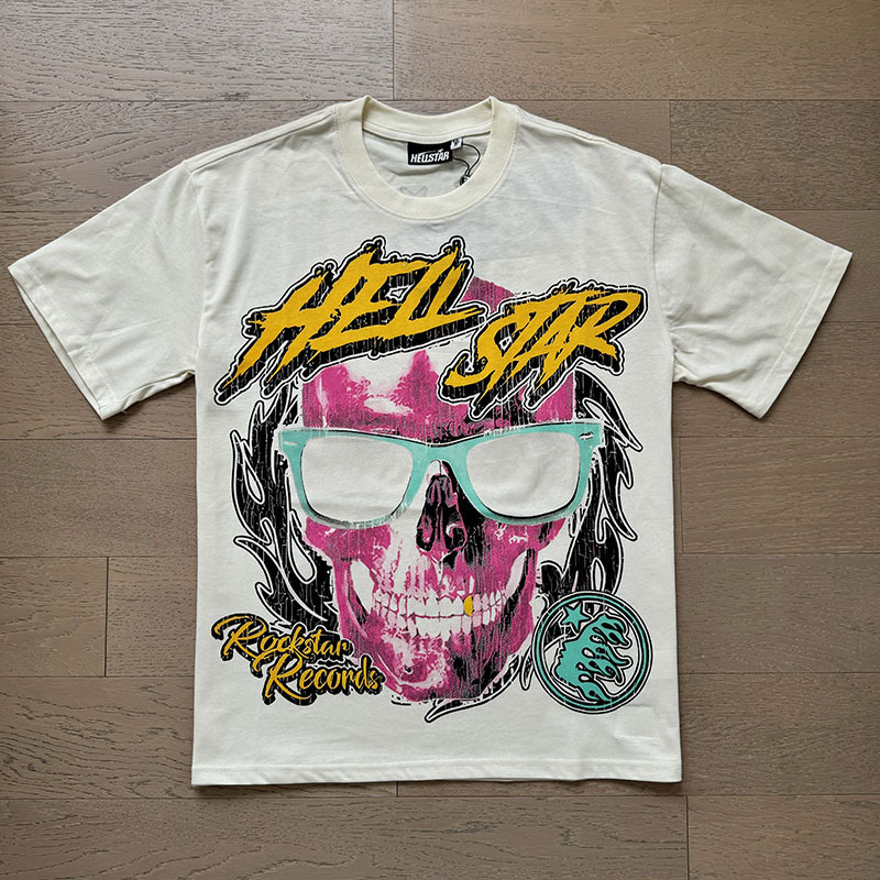 美潮地獄の星insと同じレトロなプリント上着男女のカジュアルなファッション綿の水洗い半袖tシャツ|undefined
