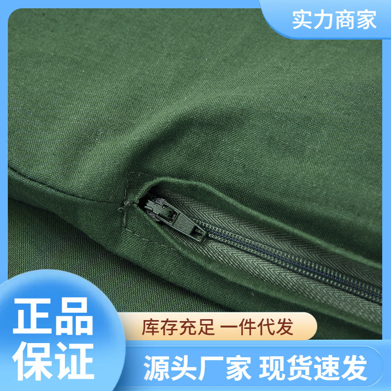 0BRE批发军绿色热熔棉被火焰蓝橄榄绿单人棉花被宿舍便被单位军棉