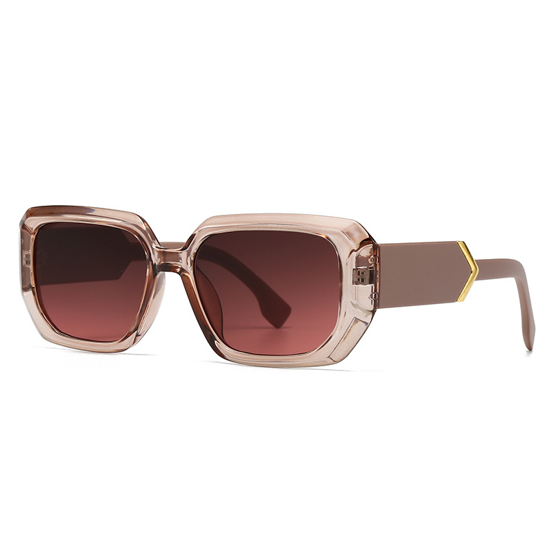 Cross-border Exclusive Square Sunglasses Women's Modern Retro Mirror Legs Jump Shape Decorative Sunglasses Men's 9228_voghion.com