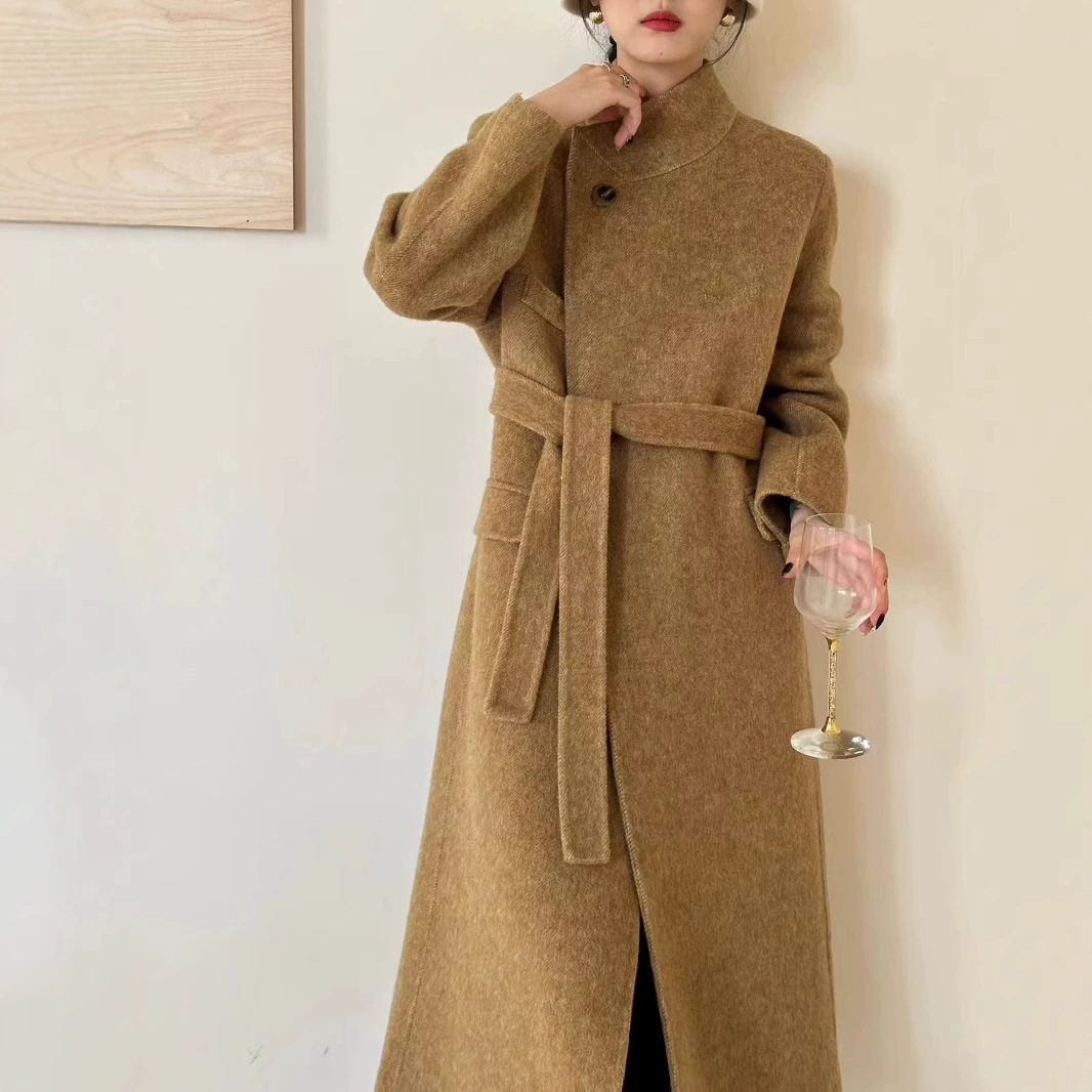 [A05] Длинное пальто с шнуровкой