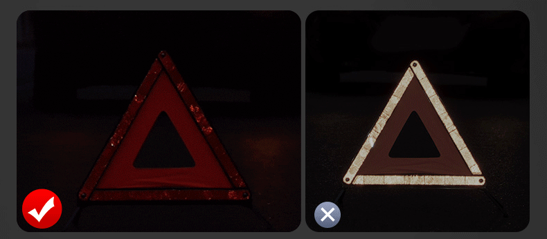 Tripod warning sign car tripod car inspection reflective bracket car fault parking safety three-piece set