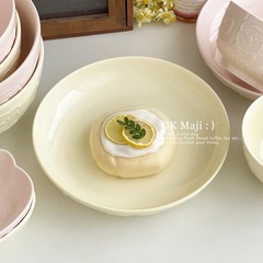 絶妙で美しいディナープレートクリームスタイルプレートディッシュプレート2025新しい食器セット家庭用セラミックケーキプレート深皿