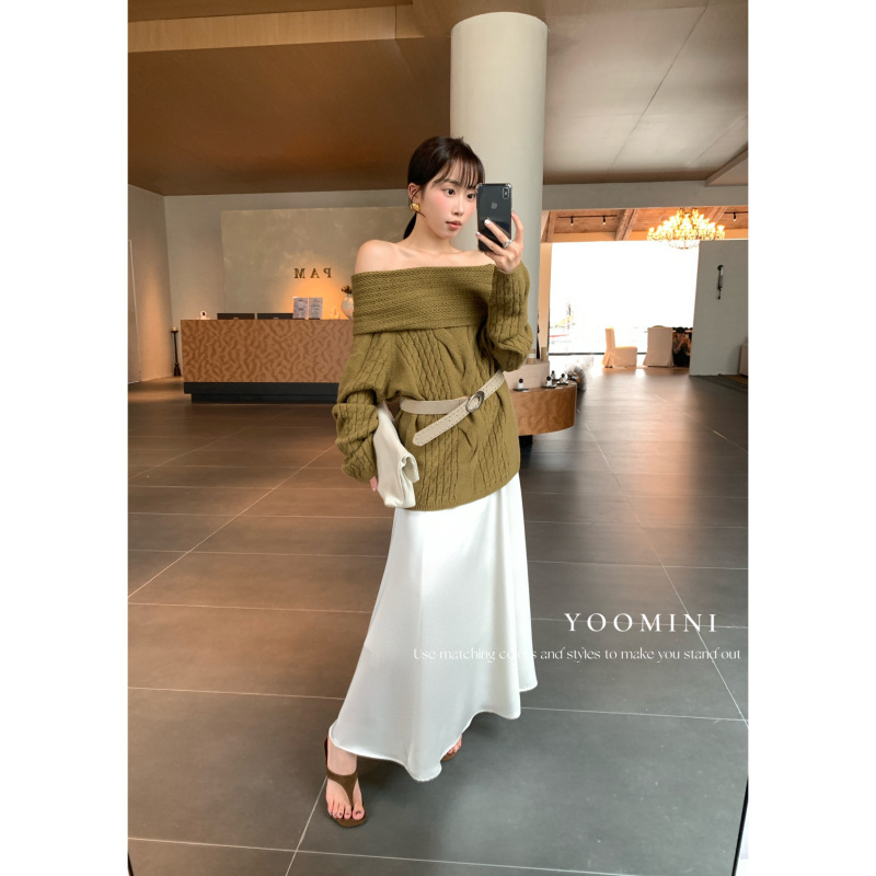 YOOMINI-闪麻花典雅清婉氛围感毛衣2025秋上新保暖毛衣M13115-SW|undefined